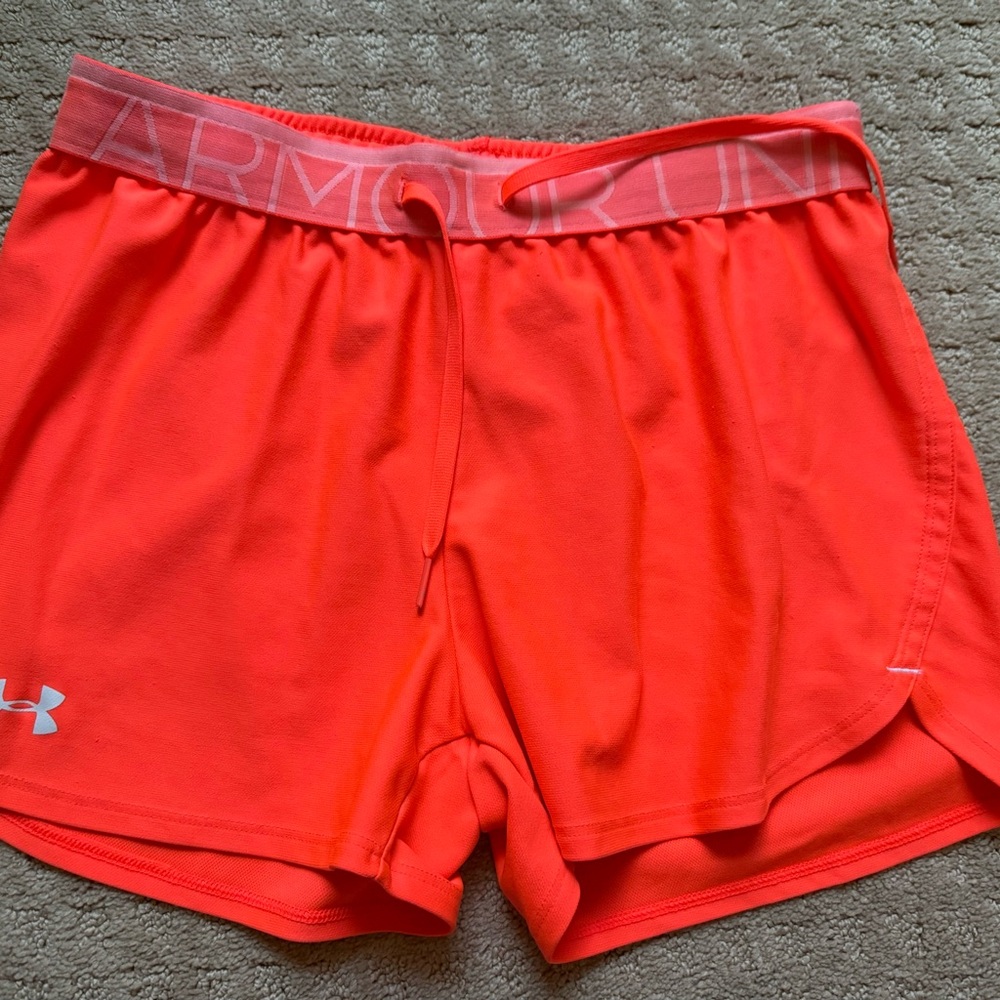 Under Armour Women's Bright Orange Athletic Shorts
